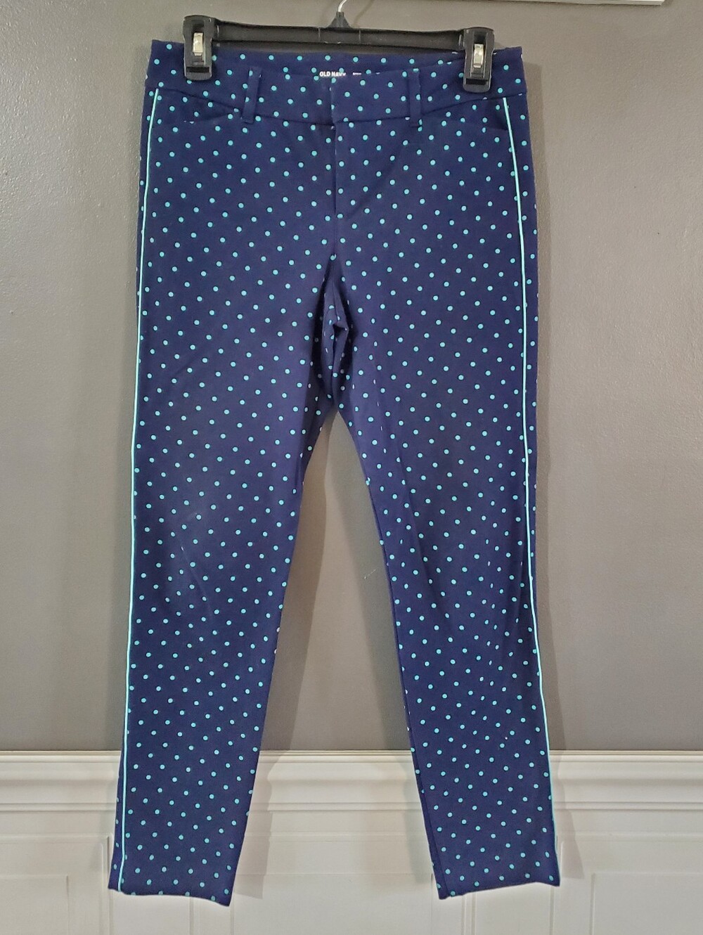 OLD NAVY Side Piping Polka Dot Pixie Ankle Chinos 2